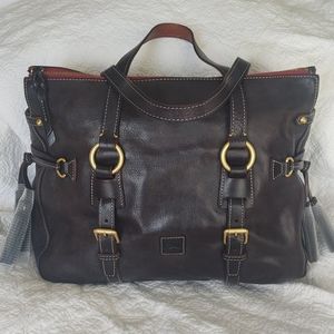 Dooney and Bourke Double Strap Tassle Satchel